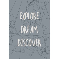 Ib Laursen - Metalskilt - Metalskilt Explore Dream Discover
