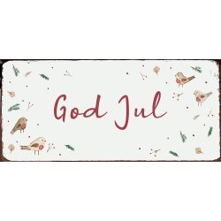  Ib Laursen Metalskilt God jul 7x15 cm.