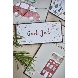  Ib Laursen Metalskilt God jul 7x15 cm.