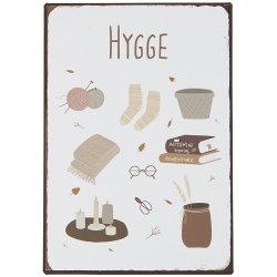  Ib Laursen - Metalskilt Hygge 20x14 cm.