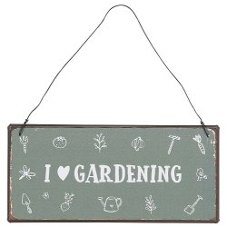 Ib Laursen Metalskilt I love gardening