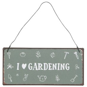 Ib Laursen Metalskilt I love gardening