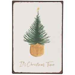 Ib Laursen Metalskilt It's Christmas Time 20x14 cm.