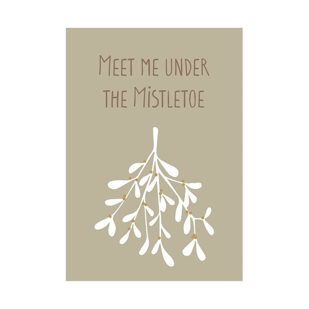 Ib Laursen Metalskilt Metalskilt Meet me under the Mistletoe