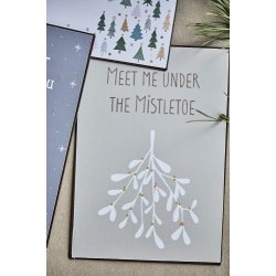Ib Laursen Metalskilt Metalskilt Meet me under the Mistletoe