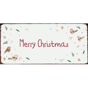 Ib Laursen Metalskilt Merry Christmas 7x15 cm