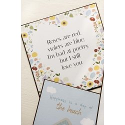  Ib Laursen - Metalskilt Roses are red, violets are blue 18x18 cm