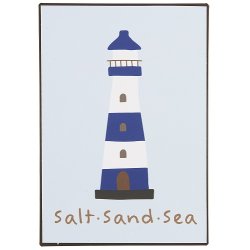 Ib Laursen - Metalskilt Salt Sand Sea 20x14 cm