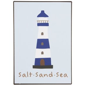 Ib Laursen - Metalskilt Salt Sand Sea 20x14 cm