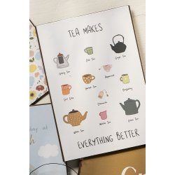 Ib Laursen - Metalskilt Tea makes everything better 20x14 cm