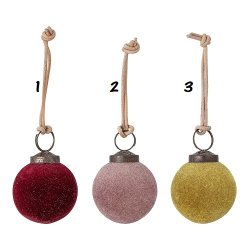 Bloomingville - Julekugle Milea Ornament, Multifarvet, Glas - pris for 1 stk.