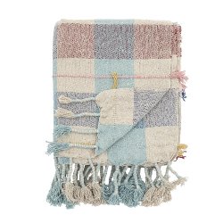 Bloomingville Mille Plaid, Grn, Genanvendt Bomuld160 x 130 cm