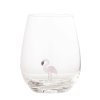 Bloomingville Misa Drikkeglas, Klar, Flamingo Glas