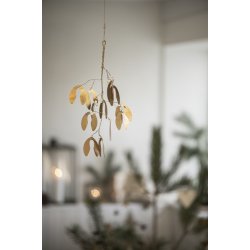 Ib Laursen Mistelten til ophng med hvide perler Gloria 30 cm