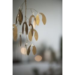 Ib Laursen Mistelten til ophng med hvide perler Gloria 30 cm