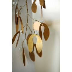 Ib Laursen Mistelten til ophng med hvide perler Gloria 30 cm