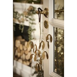 Ib Laursen Mistelten til ophng med hvide perler Gloria 30 cm