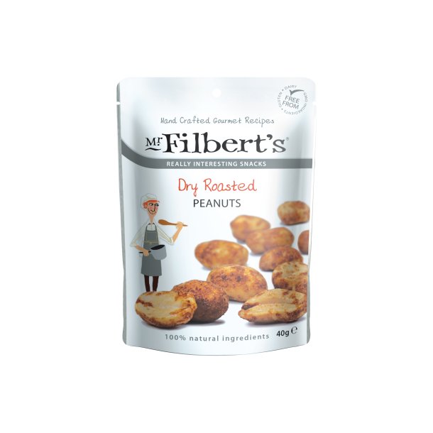 Filbert - 40 G Dry Roasted Peanuts - Lomme snack