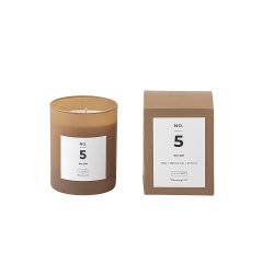 Bloomingville NO. 5 - Sea Salt Duftlys, Brun, Naturlig Voks