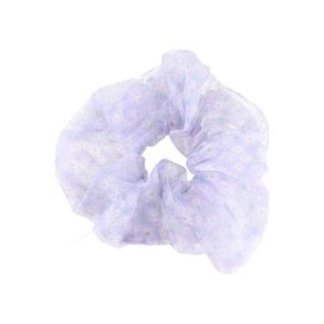 By Str Hrelastik Naja Big Scrunchie  Lilla mini blomst