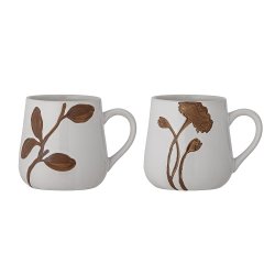 Bloomingville - Nethe Krus, Hvid, Stentj - st af 2