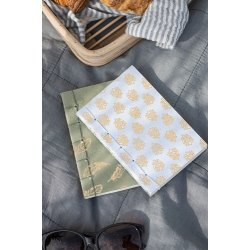 Ib Laursen Notesbog 4 ass farver med guldfarvet bladmnster, 1 stk.