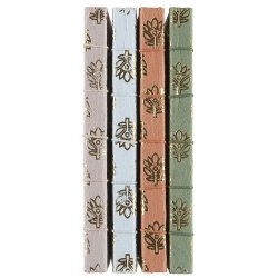 Ib Laursen Notesbog 4 ass farver med guldfarvet blokmnster, 1 stk.