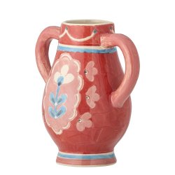 Bloomingville Odina Vase, Rd, Stentj 15 cm 