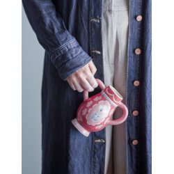 Bloomingville Odina Vase, Rd, Stentj 15 cm 