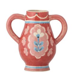Bloomingville Odina Vase, Rd, Stentj 15 cm 