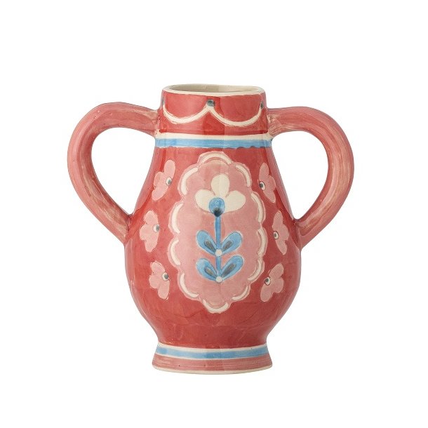 Bloomingville Odina Vase, Rd, Stentj 15 cm 