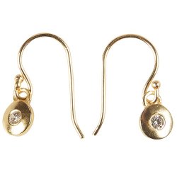 Ib Laursen reringe med 1 lille sten messing guldbelagt Lotus (st)