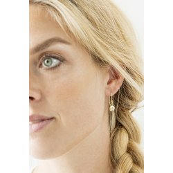 Ib Laursen reringe med 1 lille sten messing guldbelagt Lotus (st)