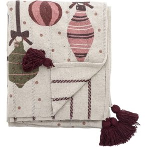 Bloomingville - Ornamentia Plaid, Multifarvet, Genanvendt Bomuld - 160x130 cm.