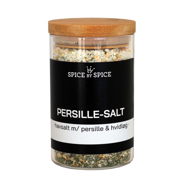 Spice By Spice - Glas med bambusl�g havsalt med persille og hvidl�g