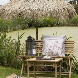 Speedtsberg - Pudebetrk inkl. pudefyld - Stribet i brune og naturfarvede nuancer  60x60 cm