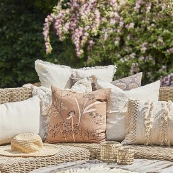 Speedtsberg - Pudebetrk inkl. pudefyld -Mnstret i cacao nuancer  60x60 cm