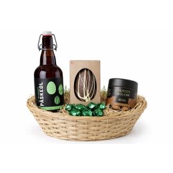 P�skegave med �l, p�ske�g og B�low lakrids