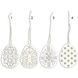 Ib Laursen Papirklip g 4 ass mnstre 1 stk. hvid