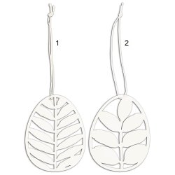 Ib Laursen Papirklip g bladmnster 2 ass 1 stk hvid