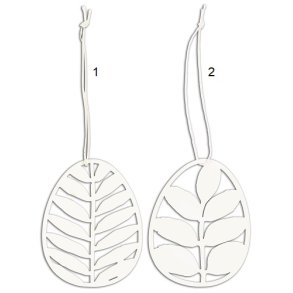 Ib Laursen Papirklip g bladmnster 2 ass 1 stk hvid