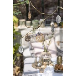 Ib Laursen Papirklip g blomstermnster hvid