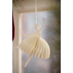 Ib Laursen Papirklip Ballerina i danseposition hvid