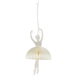 Ib Laursen Papirklip ballerina i releveposition hvid