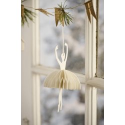 Ib Laursen Papirklip ballerina i releveposition hvid