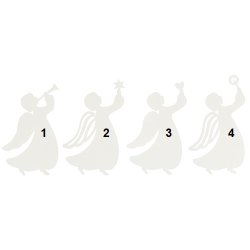 Ib Laursen Papirklip engel i 4 forskellige varianter, 1 stk.