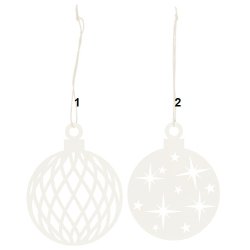 Ib Laursen Papirklip julekugle i 2 forskellige varianter, 1 stk.