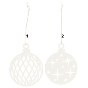 Ib Laursen Papirklip julekugle i 2 forskellige varianter, 1 stk.
