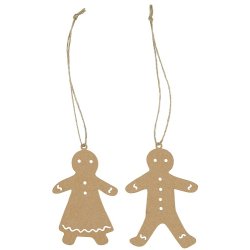 Papirklip peberkagefigur 2 ass pige/dreng 1 stk.