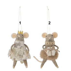 Bloomingville - Peo Ornament, Brun, Uld, 2 varianter - 1 stk. vlg variant